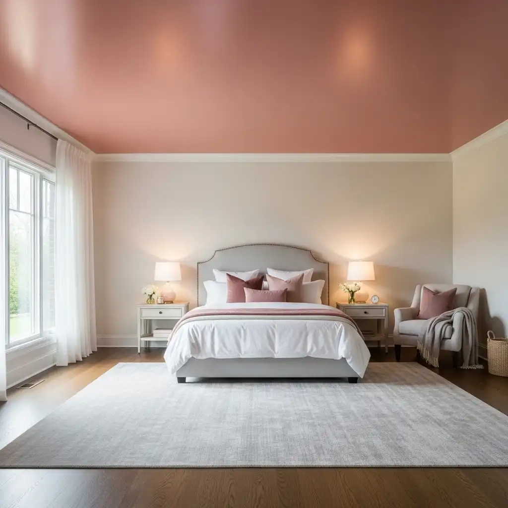Painted Ceiling Ideas Rosy Glow