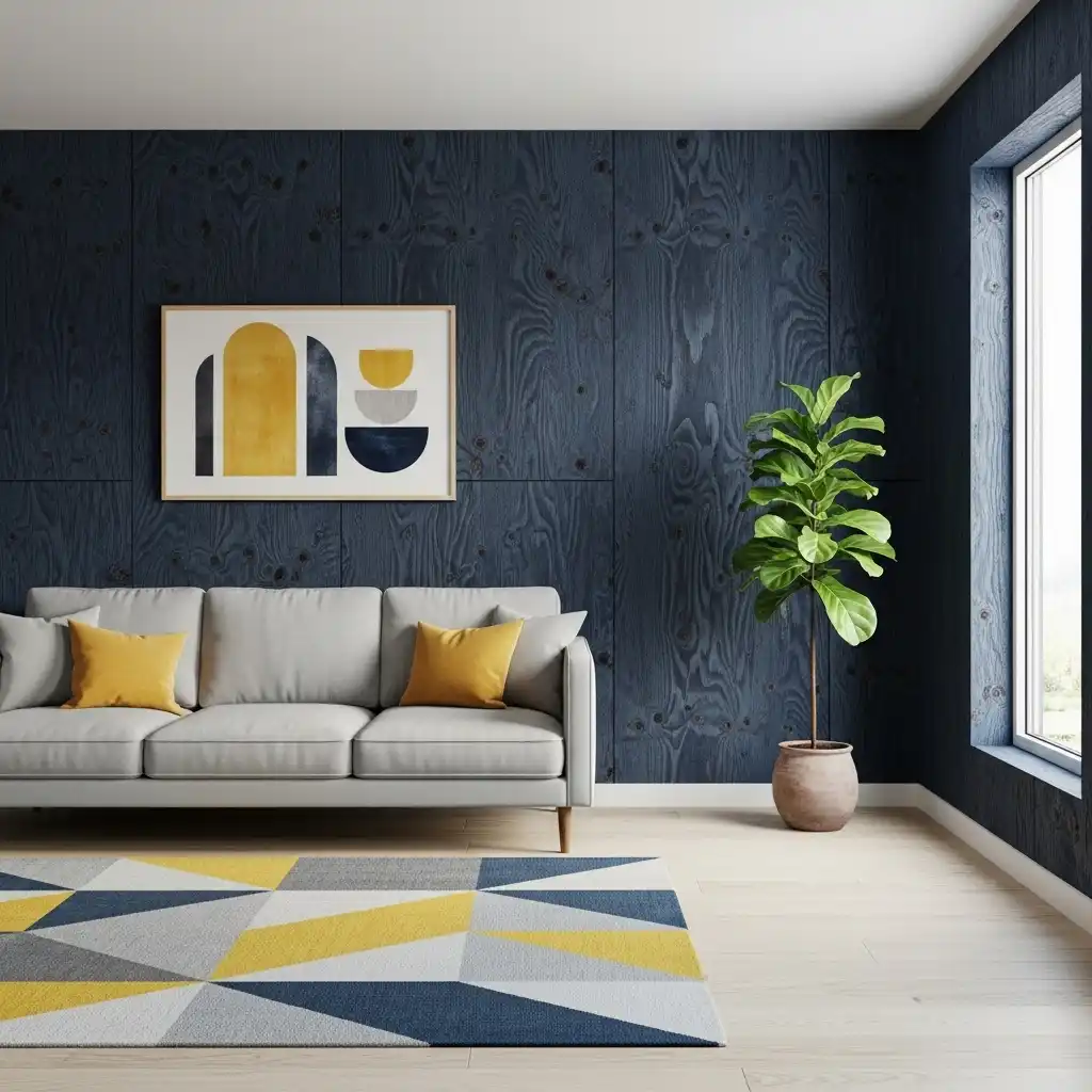 plywood walls Painted for Pop