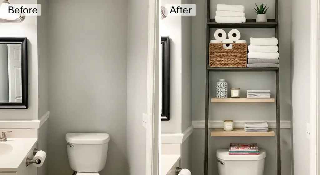 Use the Space Above the Toilet for Storage