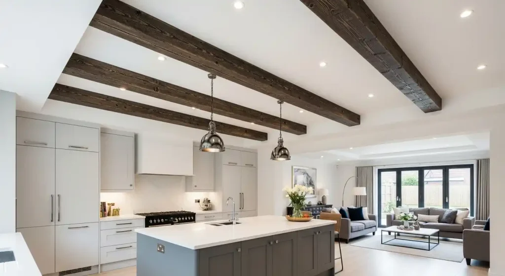 3 open-plan kitchenliving area