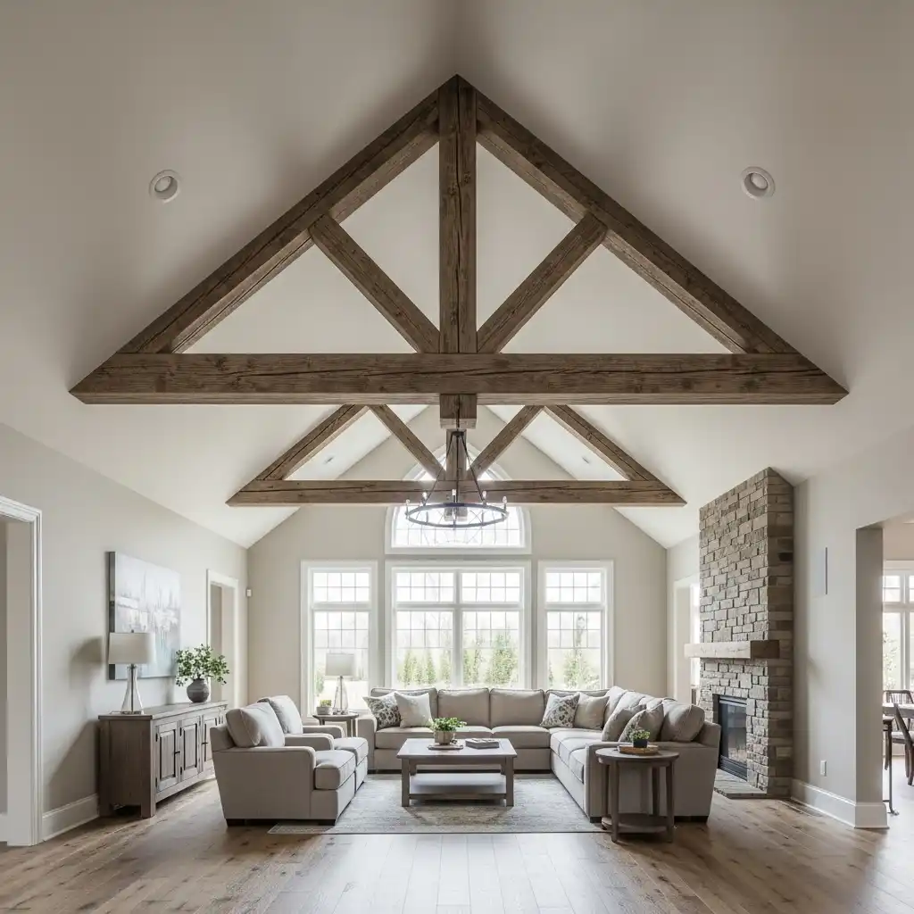 Faux Beam Vaulted Ceiling Collar TiesTrusses