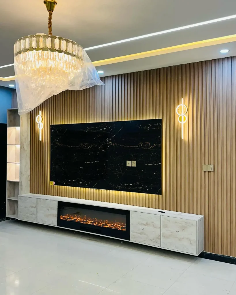 Floating Hearth and Mantel