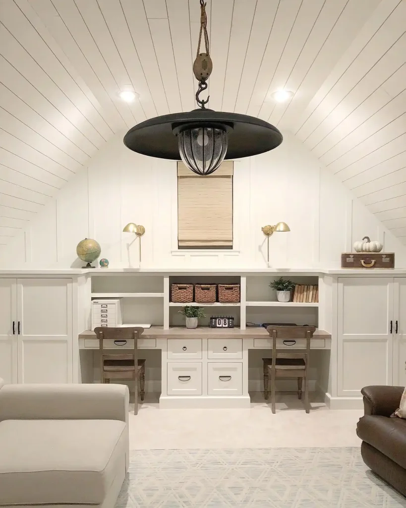 shiplap on a sloped or vaulted ceiling