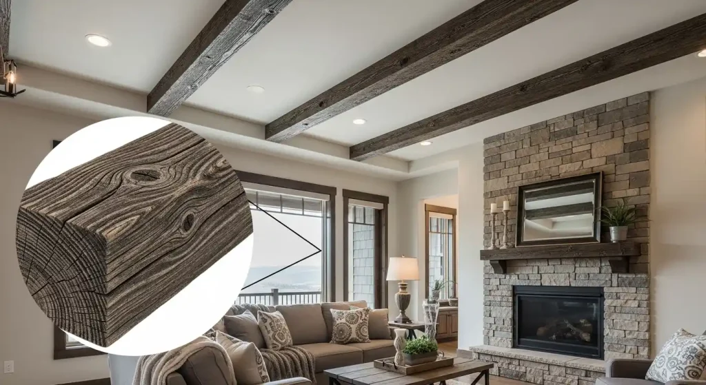 5 A close-up, detail shot of a high-quality polyurethane beam