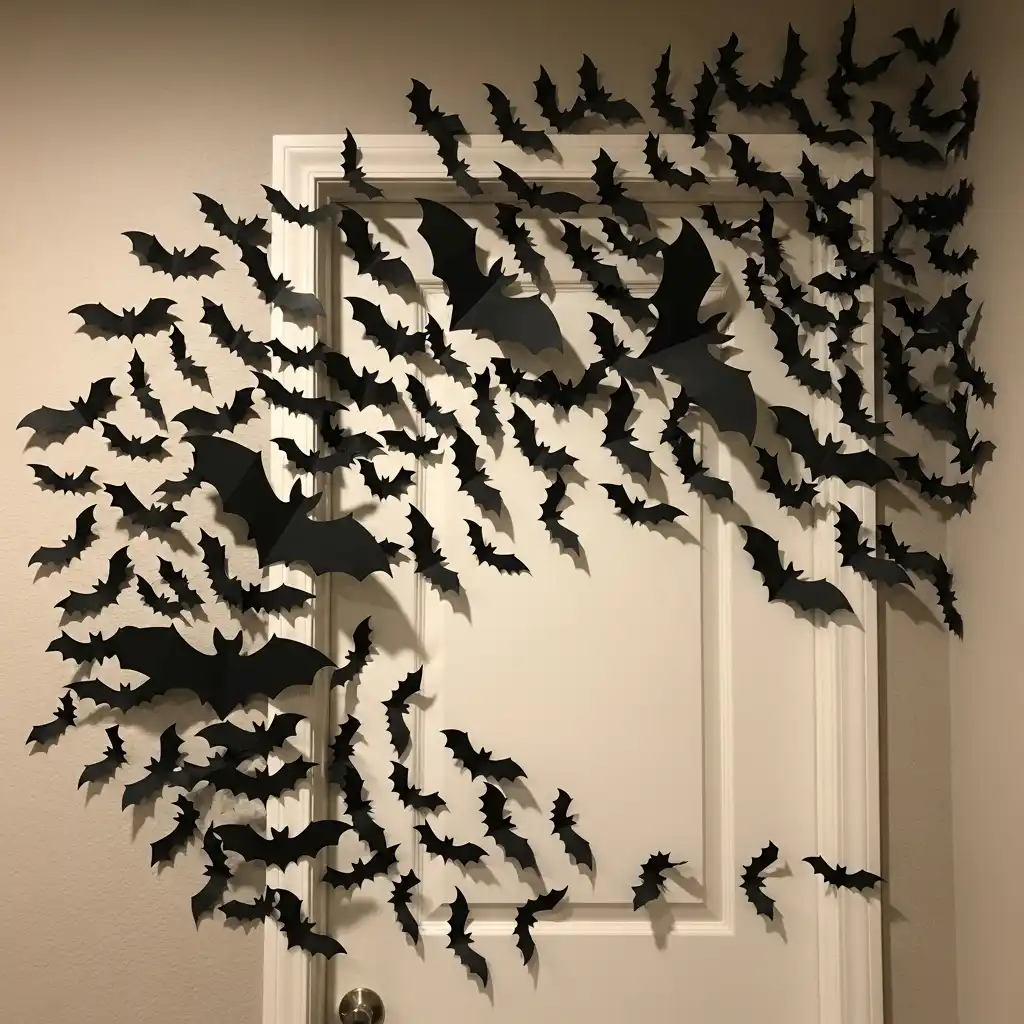 Bat Swarm WallDoor Decor