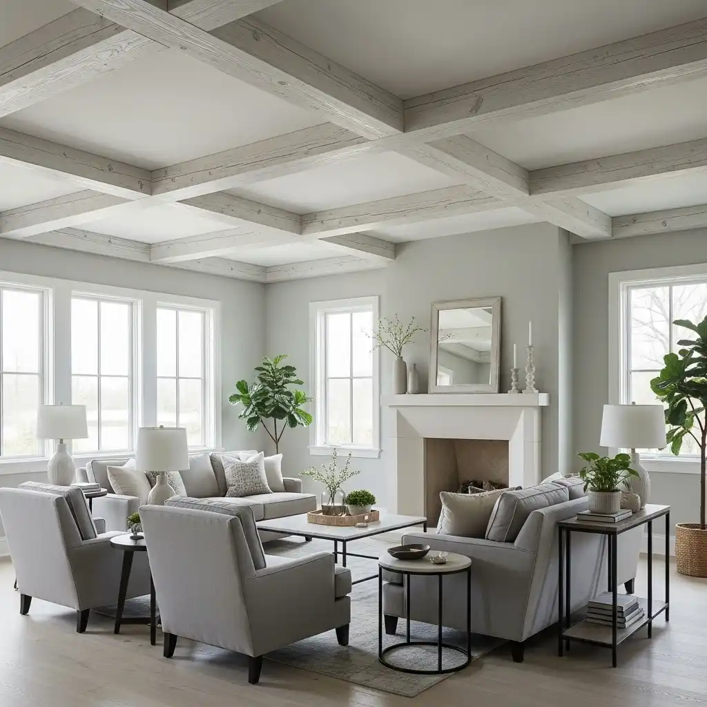 6 Ceiling Beams Living Room whitewashed Beams to Maintain Texture