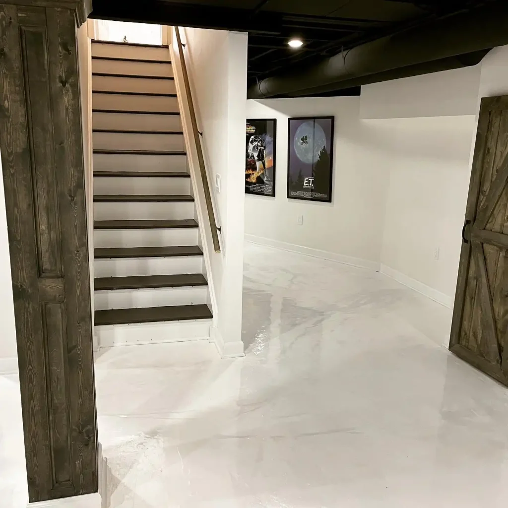 White Joists and Black Subfloor