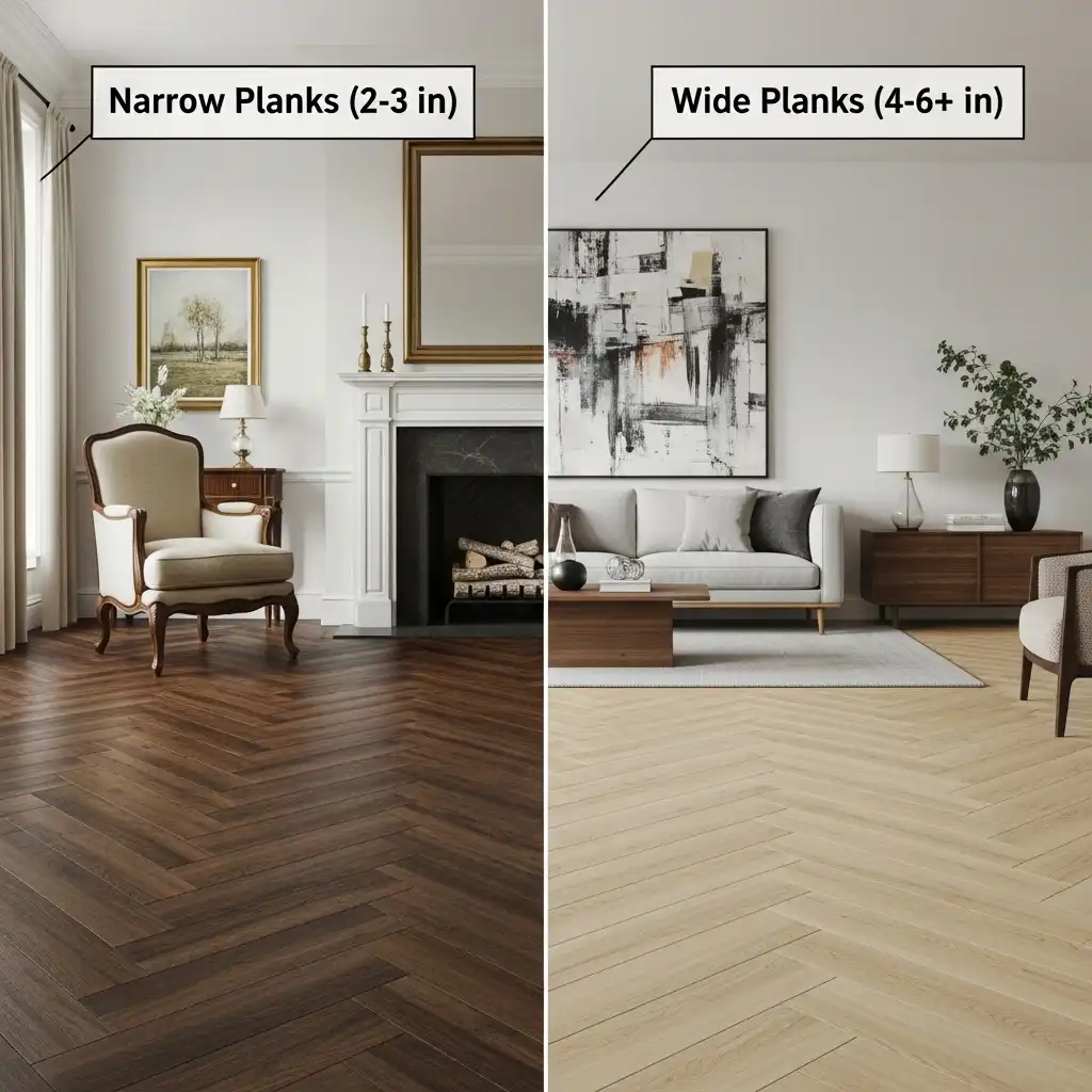 Herringbone Floor Plank dimensions