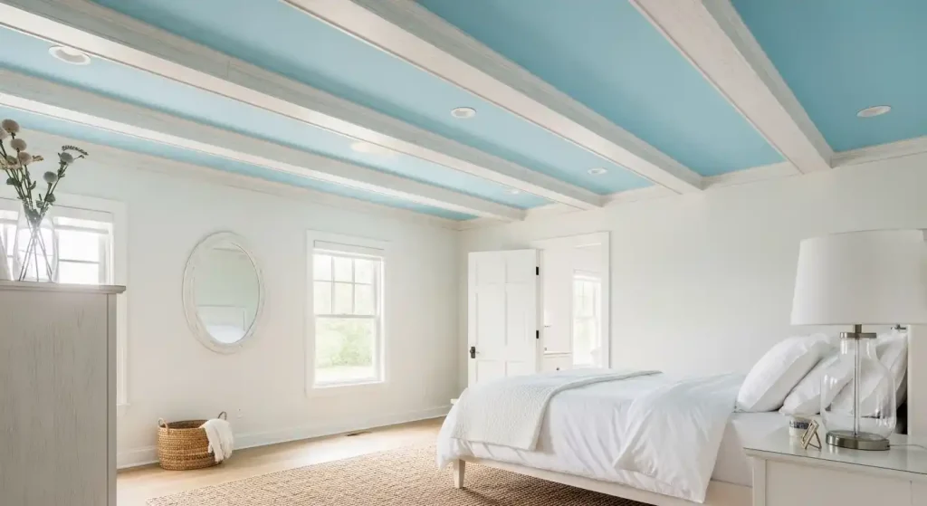 7 coastal-style bedroom with white-washed faux