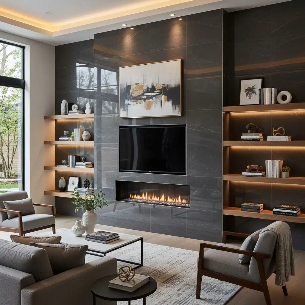 Dramatic Stone or Tile Cladding