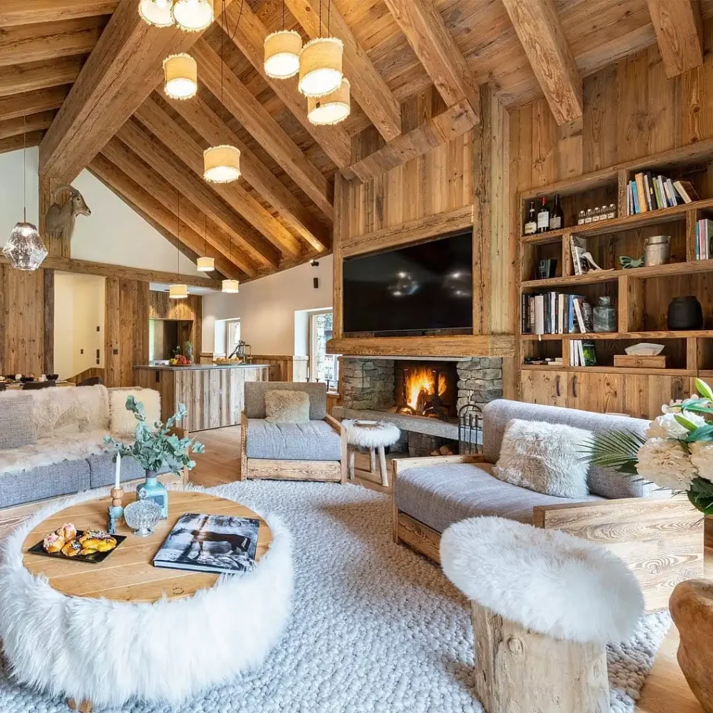 Rustic Living Room Warm & Ambient Lighting