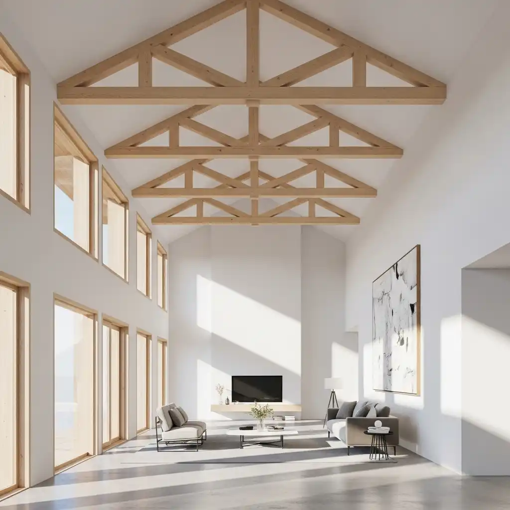 vaulted ceiling Geometric Grid