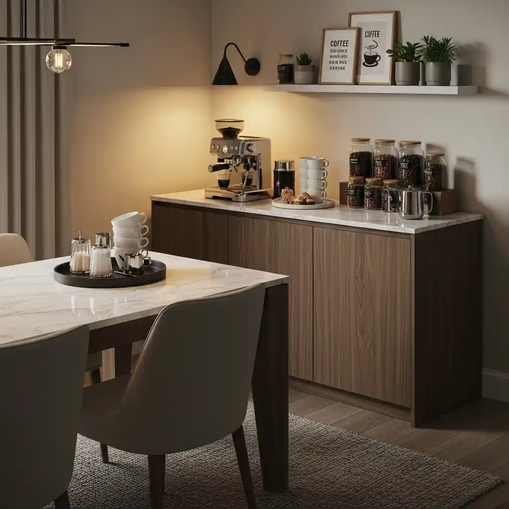 Coffee Station into the Dining Room