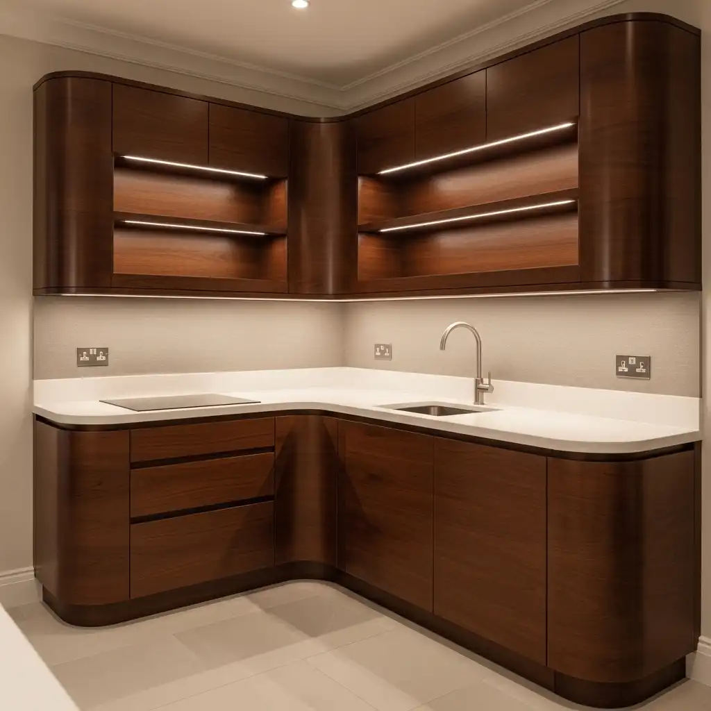 Custom Curved Cabinetry