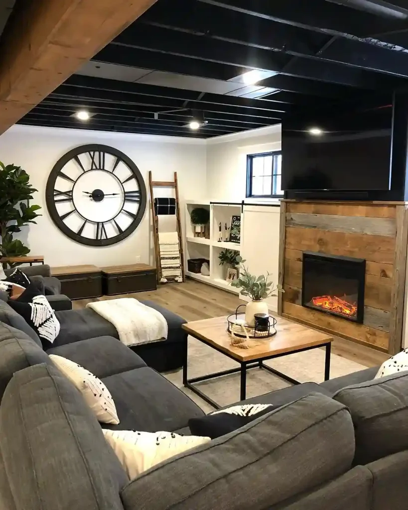 Basement Painted Ceiling