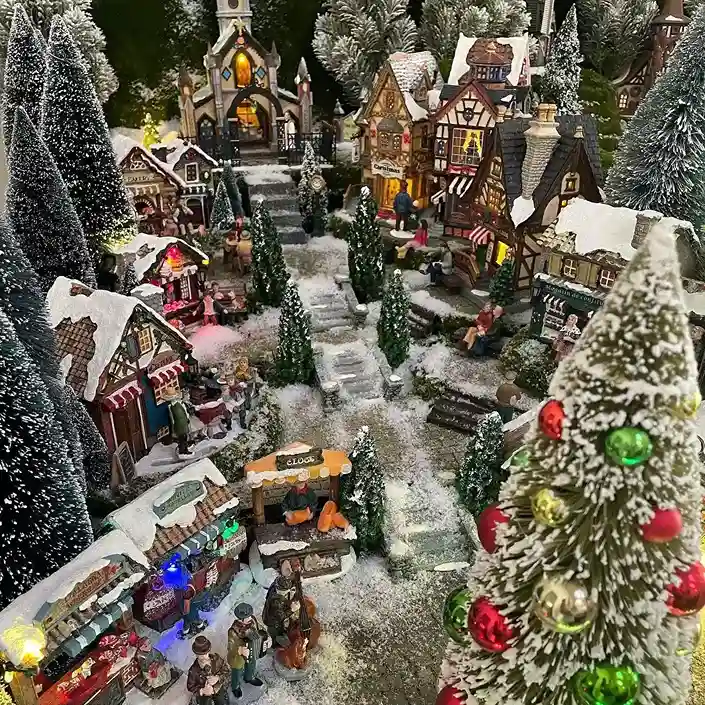 Classic Mantel Village Display