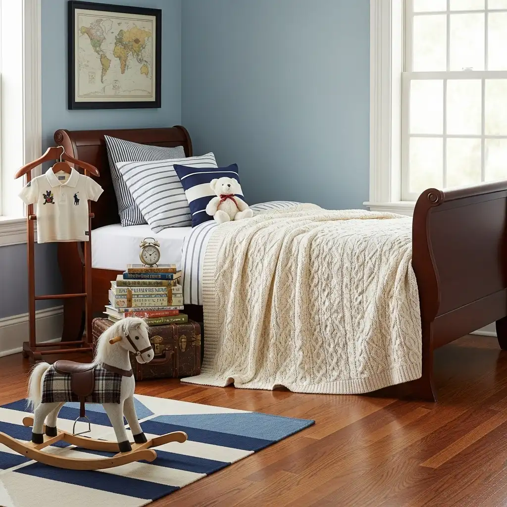 Ralph Lauren Kids Room Ideas Iconic Cable-Knit Throw