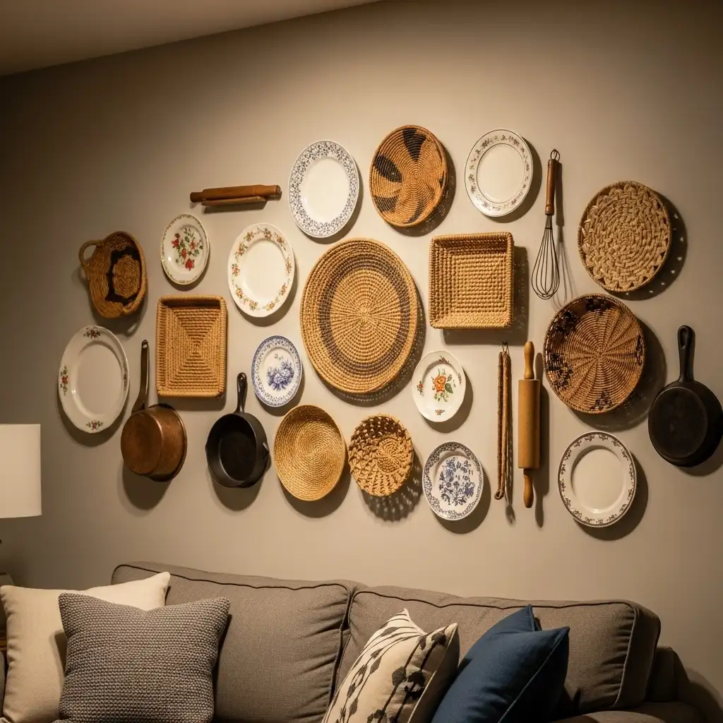 Wall-Mounted Plates or Baskets