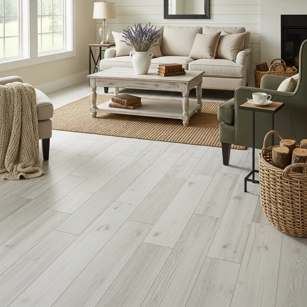 Farmhouse Chic Whitewashed Wood