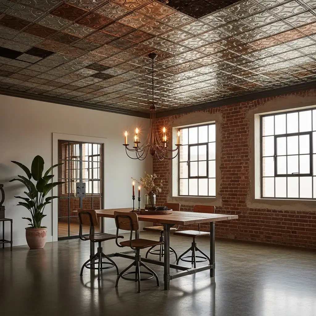 Metal and Tin Accent Ceilings