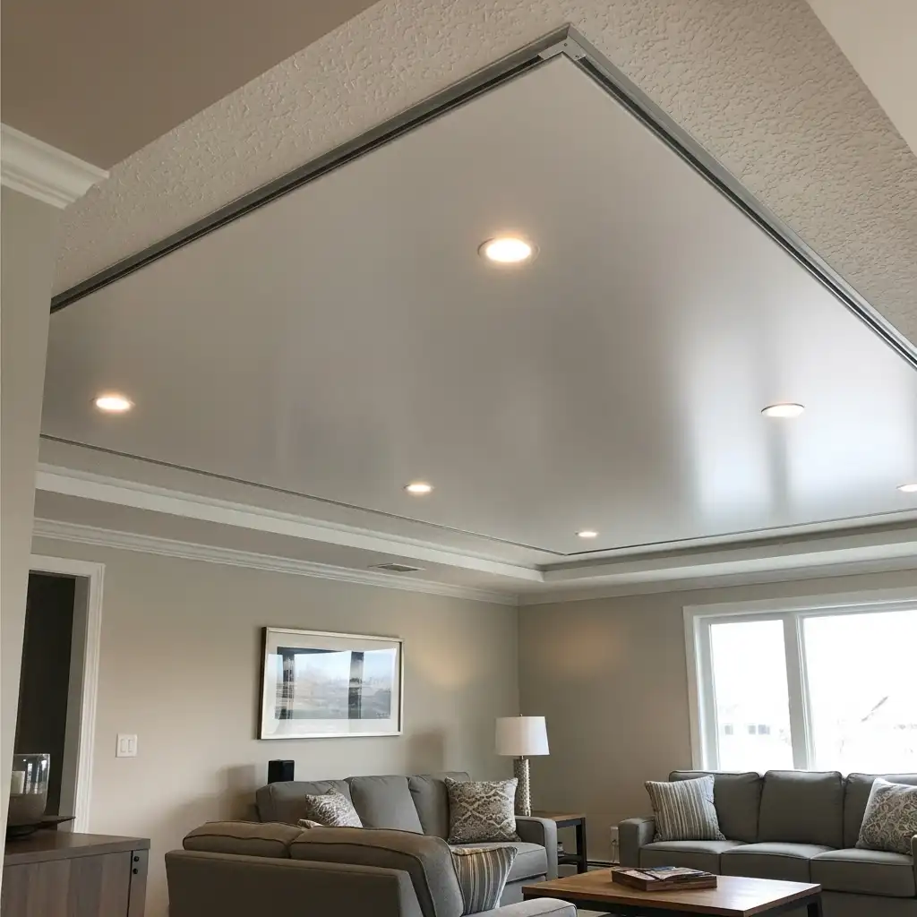 Stretch Ceiling Systems over popcorn ceiling