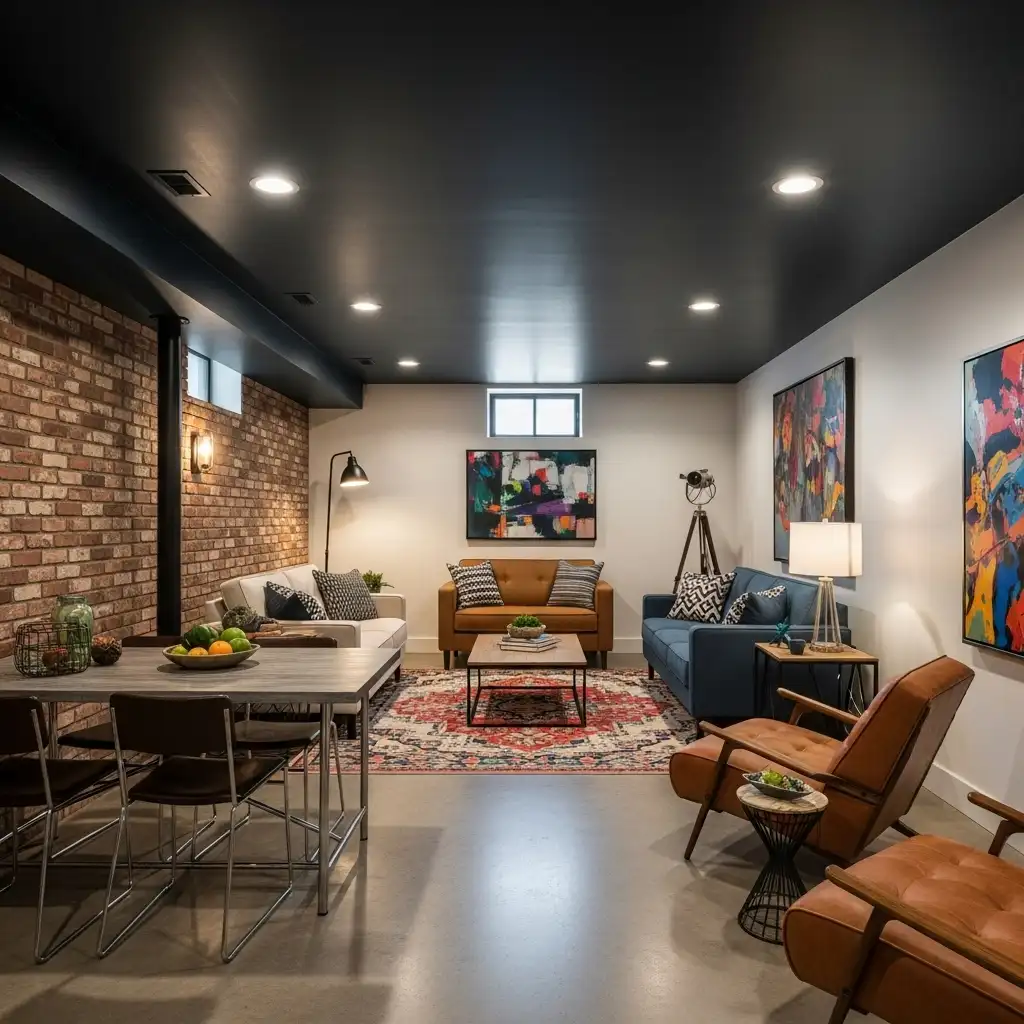 basement painted ceiling Design Styles That Shine