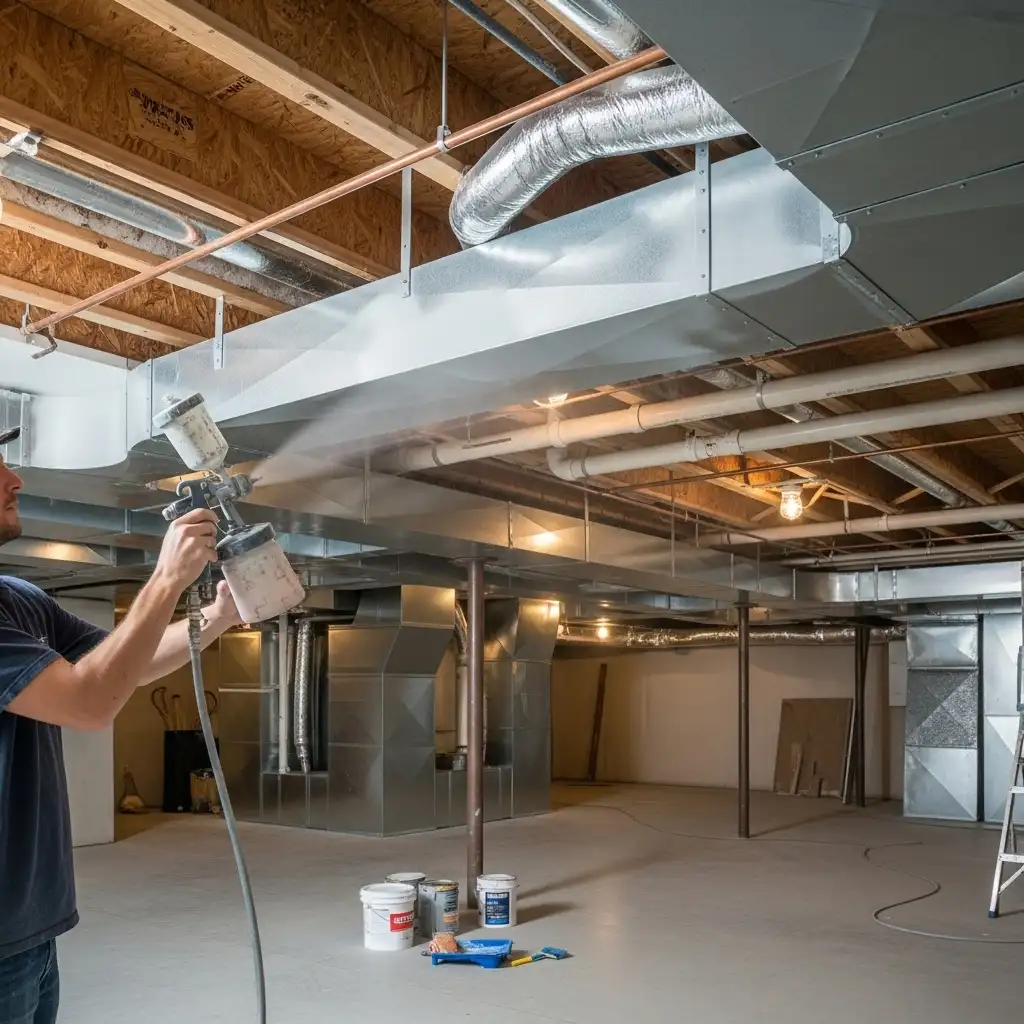 Exposed Basement Ceiling Application