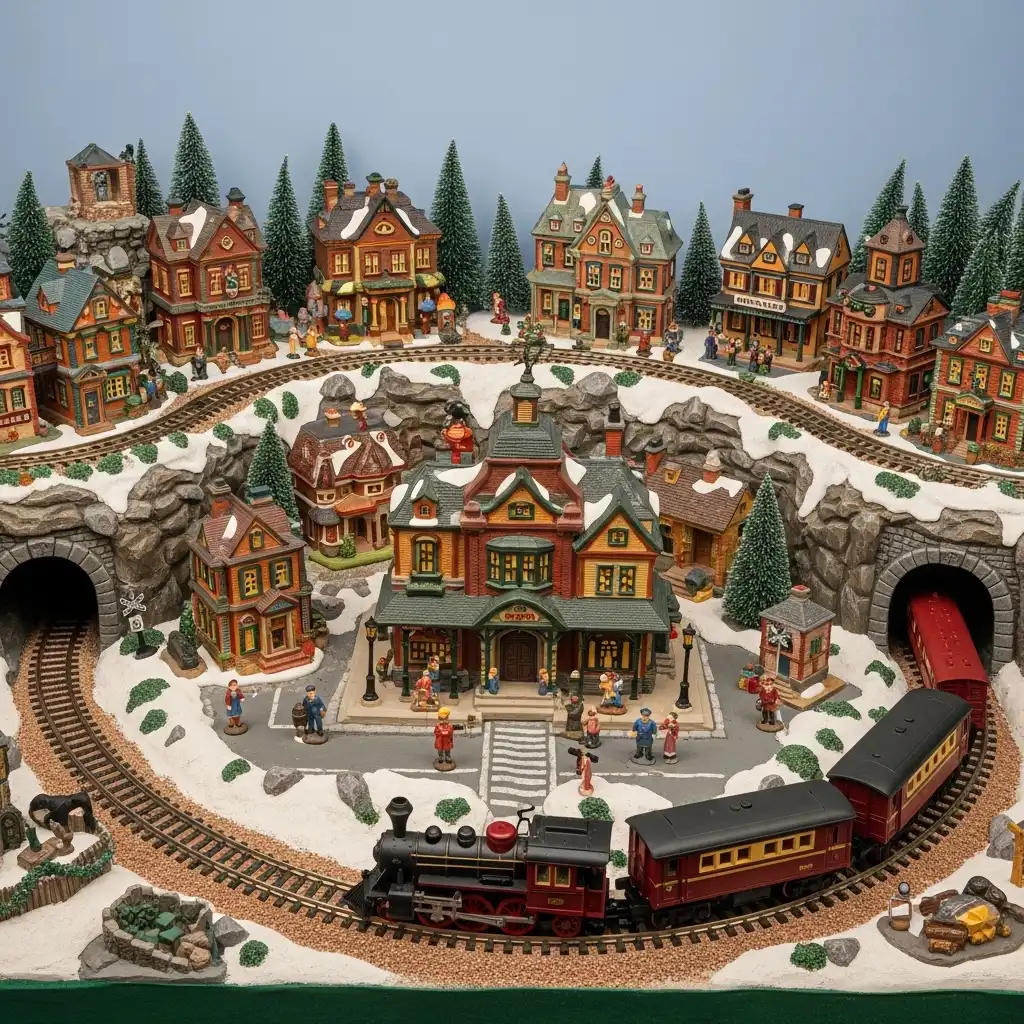 Village with Working Train