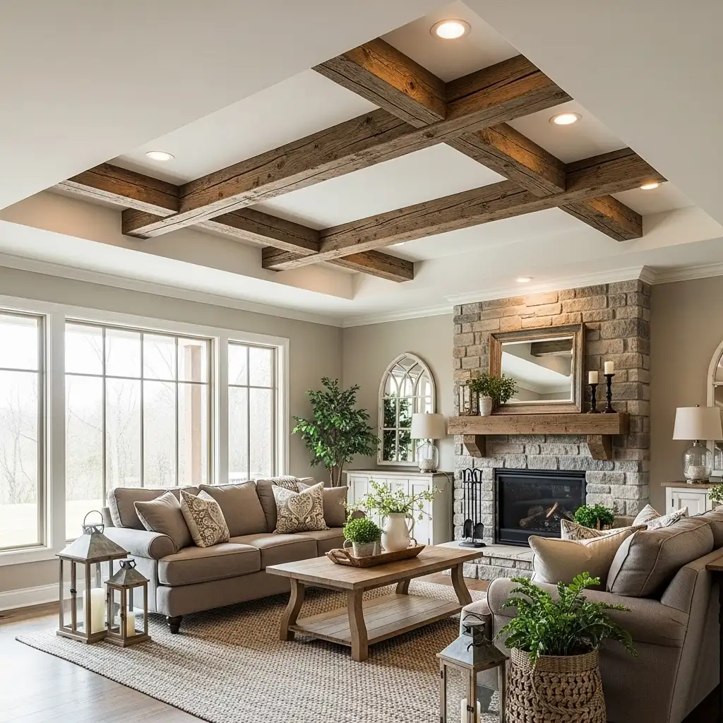 Faux Wood Beams Ceiling Tray Ceiling