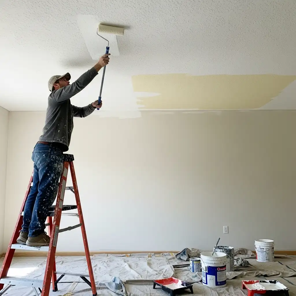popcorn ceiling paint