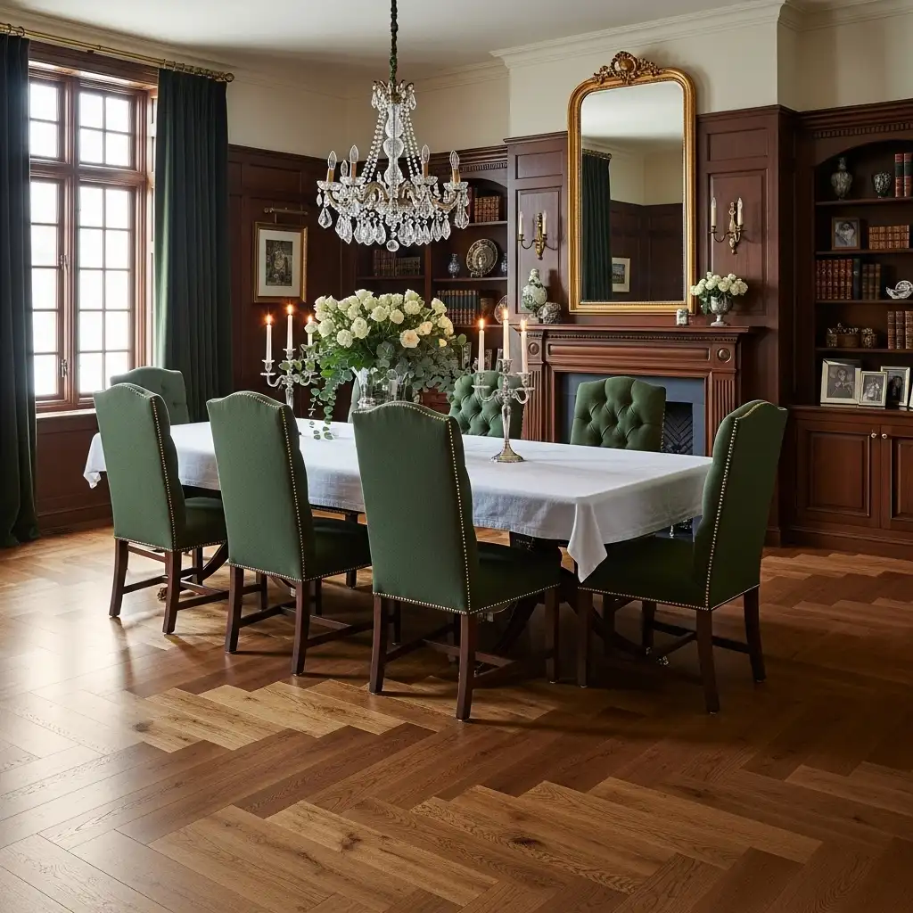 Ralph Lauren Dining Room Timeless Hardwood Floors