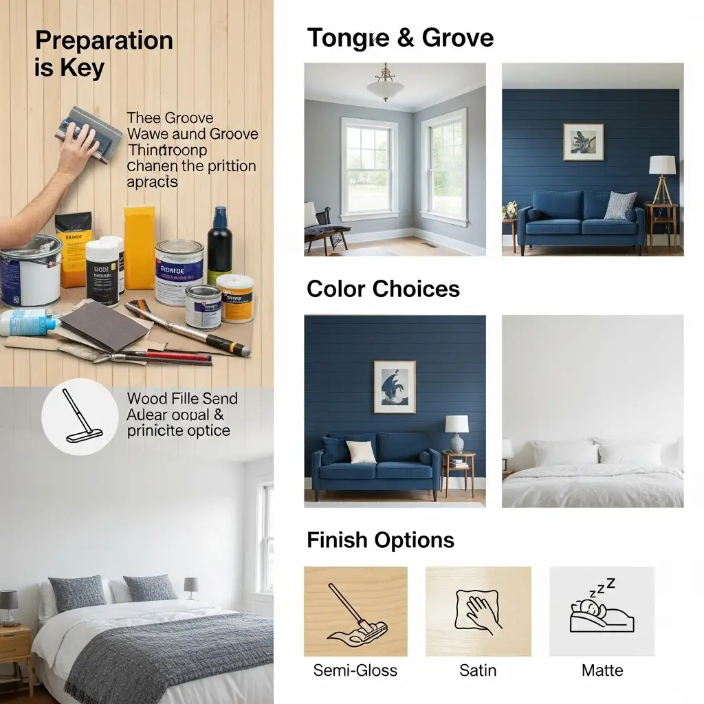 Tongue and Groove Walls Painting and Finishing Options