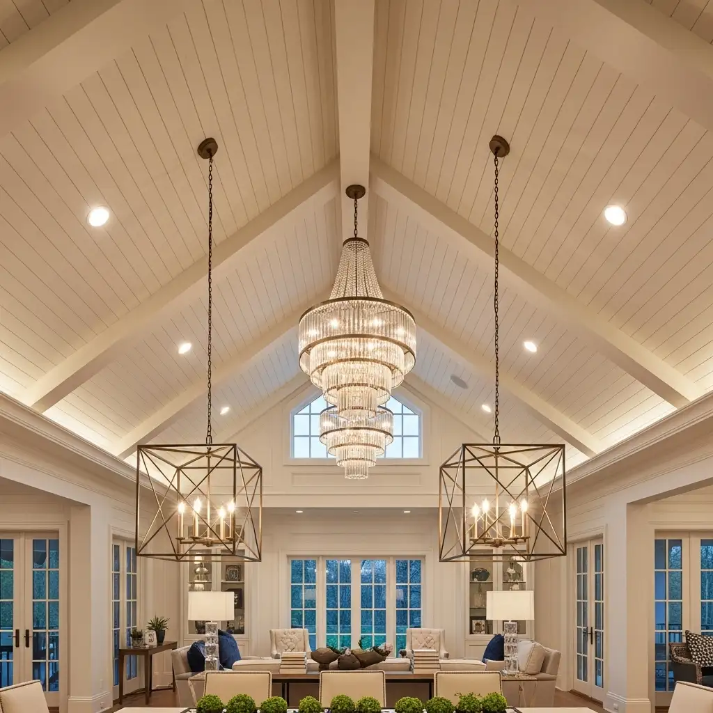 Vaulted Ceilings Pendant Lights and Chandeliers