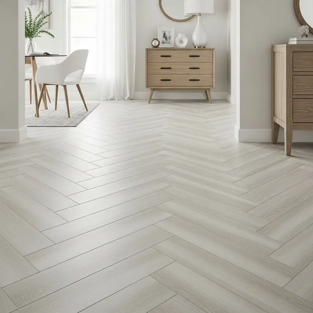 Chevron Flooring Light and Natural Tones