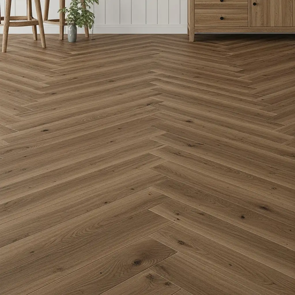 Chevron Flooring Medium and Warm Browns