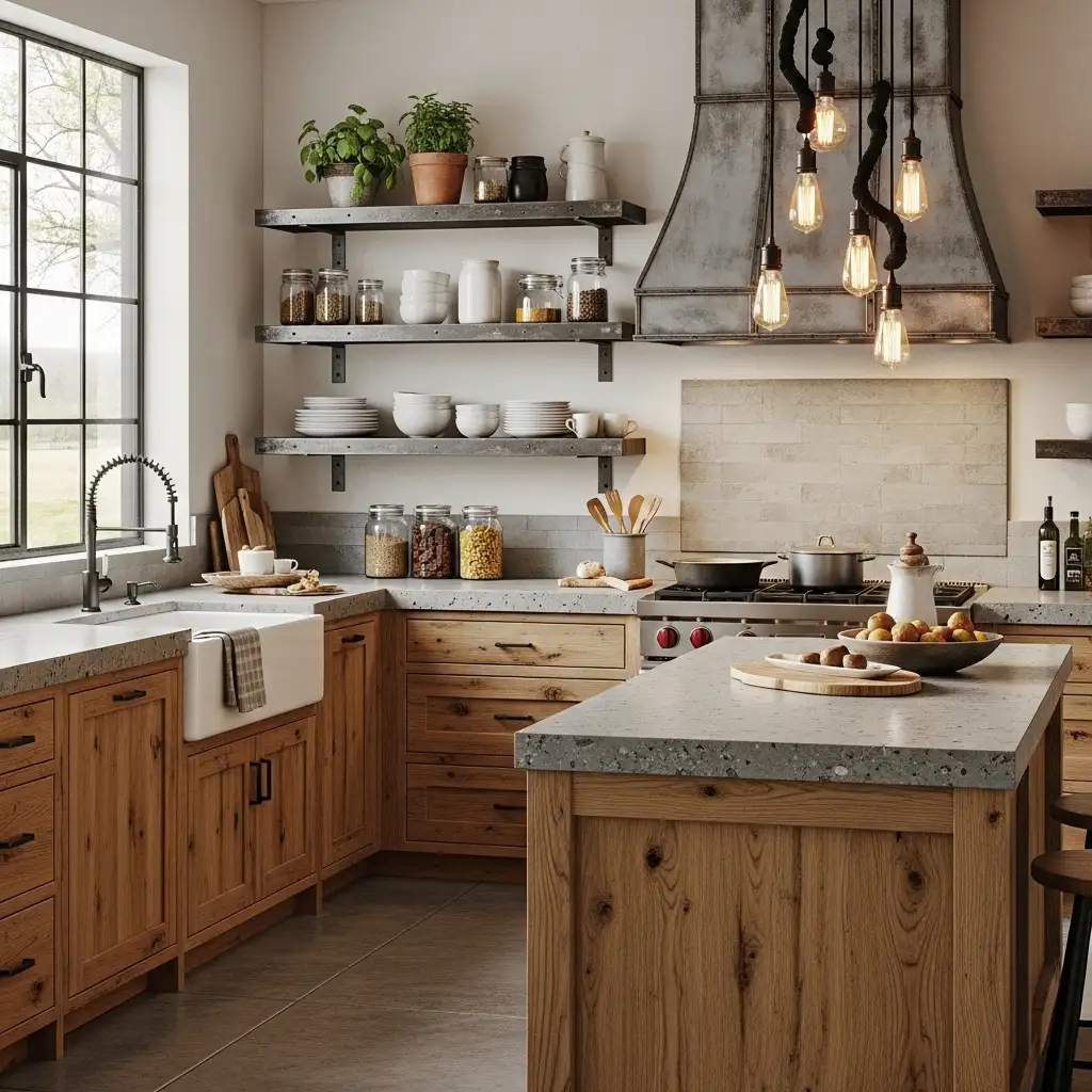 Rustic Oak with Industrial Elements