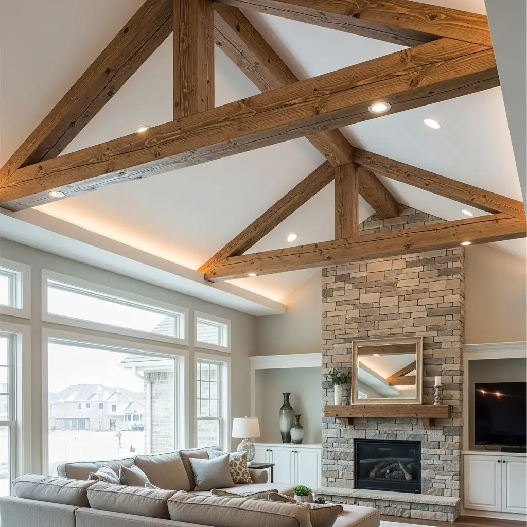 Vaulted Ceilings Faux Beam