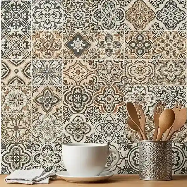 Decorative tiles with intricate patterns