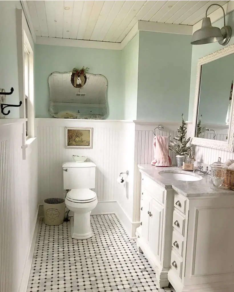 Wall Accent Ideas Behind a Vanity