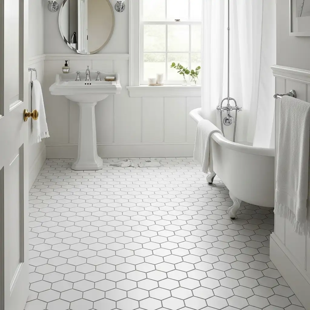 Classic White Hexagon