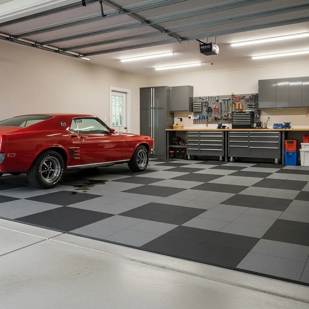 Peel and Stick Floor Tile Ideas Garage Floor Upgrade