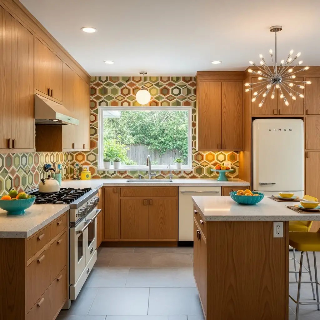 Mid-Century Modern Oak Kitchen