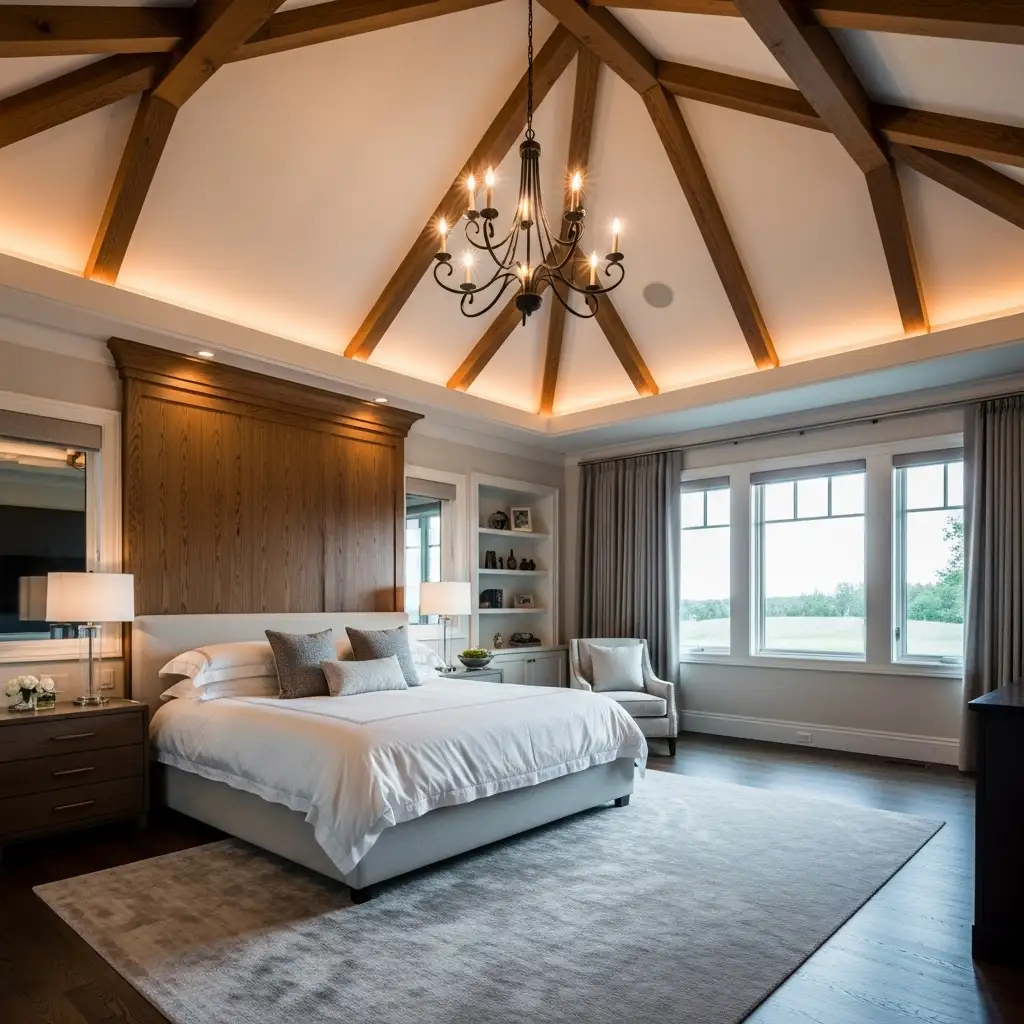 Master Bedroom Vaulted Ceiling Design