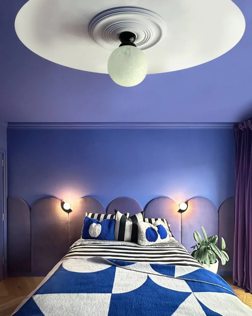 Bold Color Statements bedroom ceiling