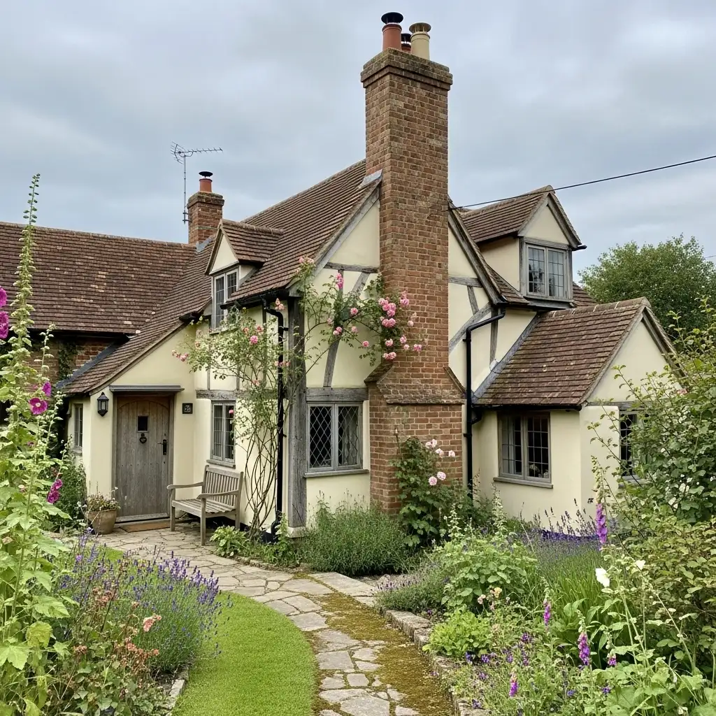 English Cottage Modest Scale and Asymmetry