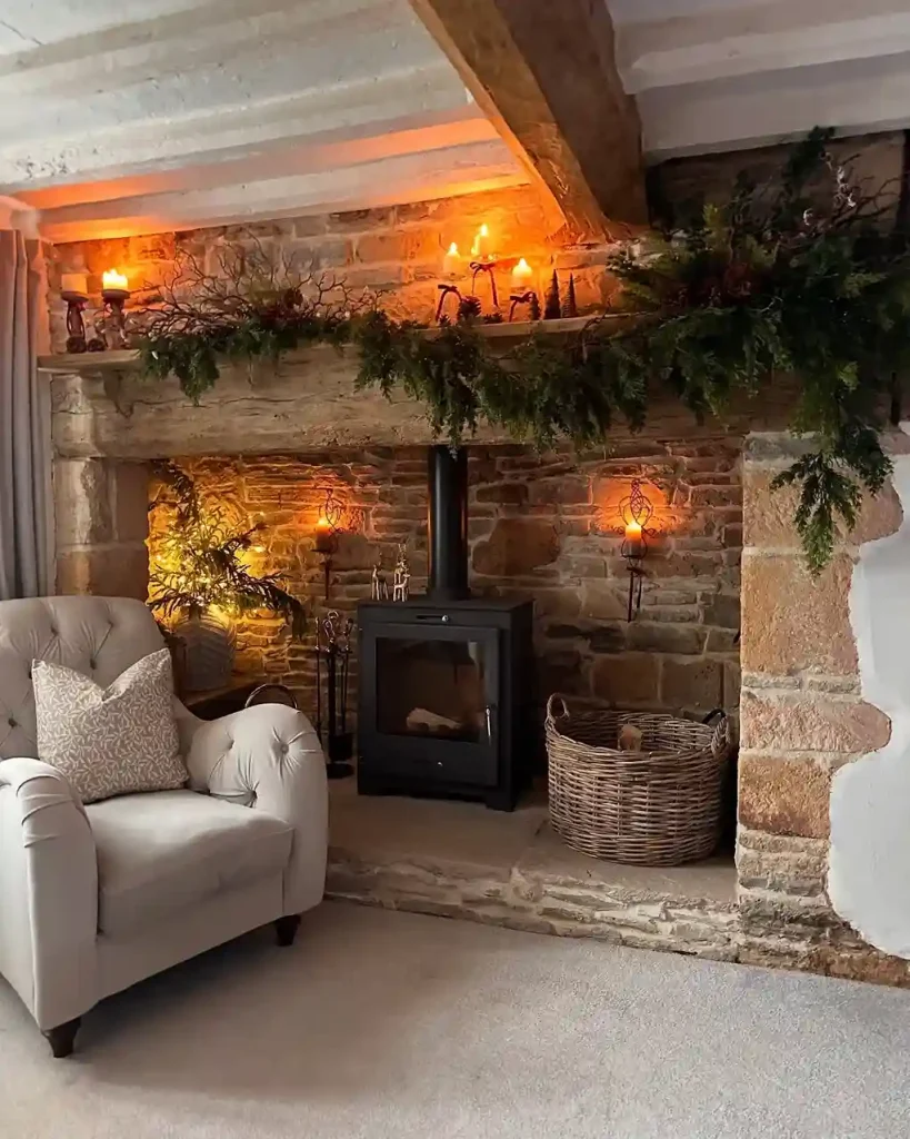 Classic Greenery & Stockings