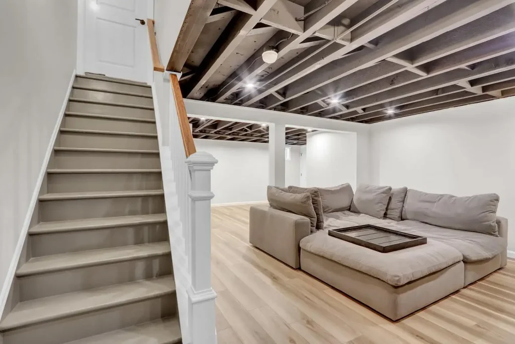 basement painted ceiling Industrial Aesthetic