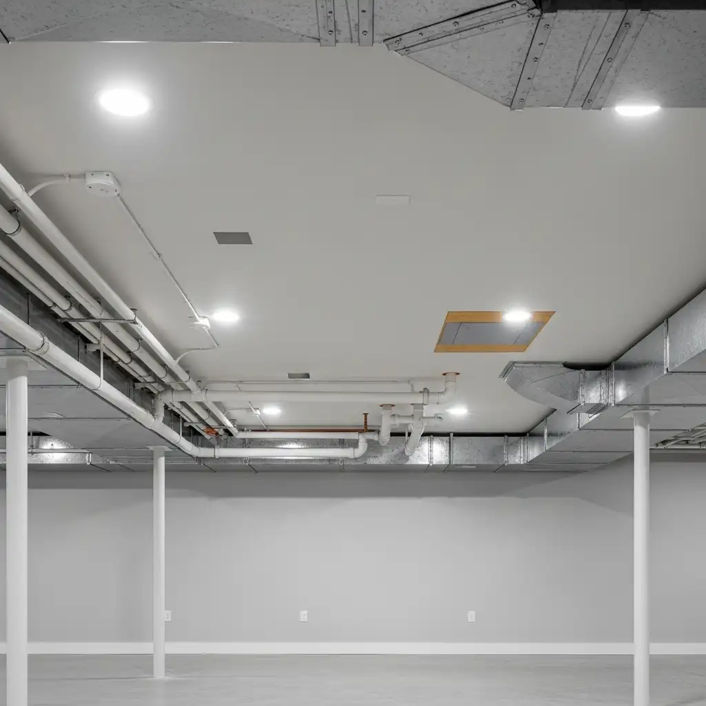 basement painted ceiling Unbeatable Practicality and Cost