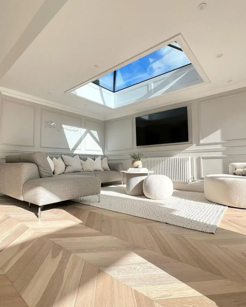 Chevron Flooring Makes Small Spaces Feel Larger