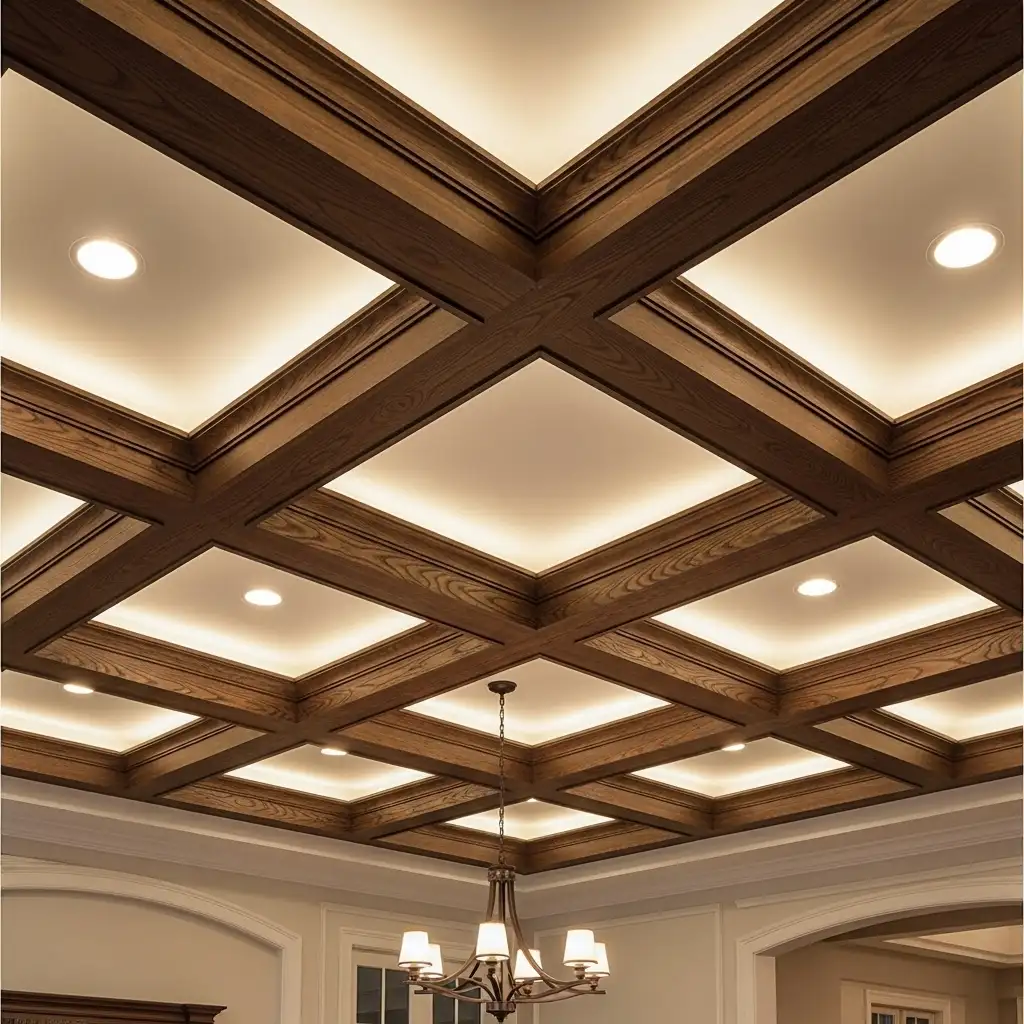 Faux Wood Beams Ceiling Ideas Coffered Ceiling
